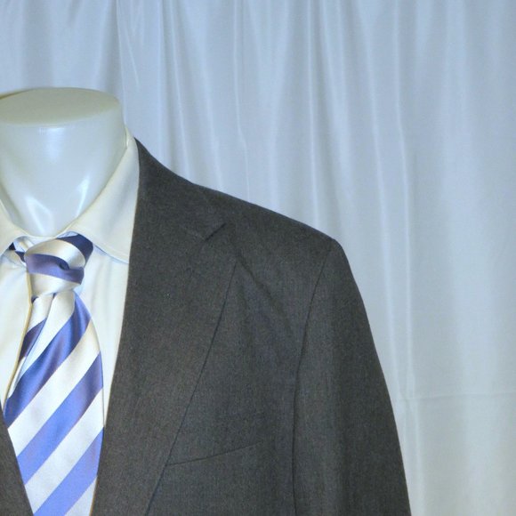 J. Crew Ludlow Classic Fit Moon Cloth Gray Solid Woven Two Button Sport Coat 46L